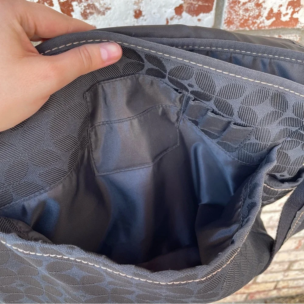 Fossil | Marlow Crossbody Black Canvas Messenger Laptop Bag Purse